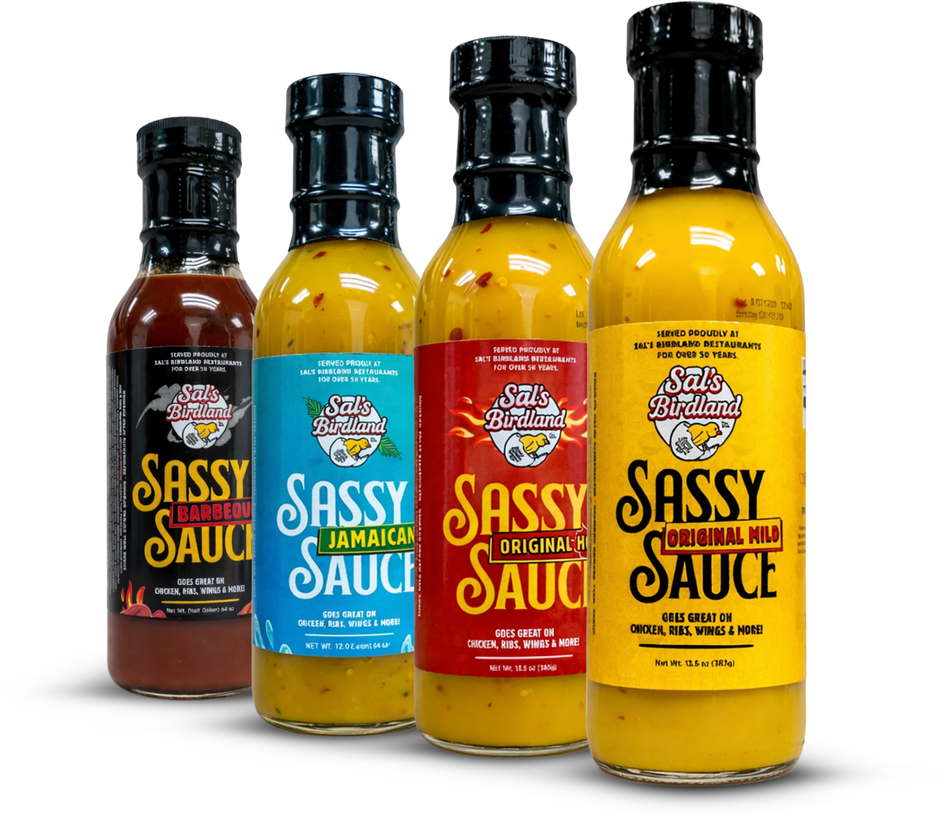 Sal's Sassy Sauce retail bottle lineup available for wholesale and licensing